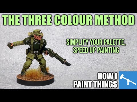 Pick Three Colours and Paint - Speed Painting Almost Any Guardsmen [How I Paint Things]