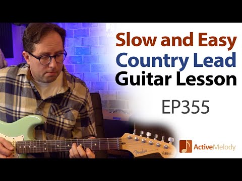 Slow and Easy Country Lead with Pedal Steel Licks - Easy Country Guitar Lesson EP355