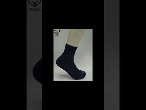 Unisex plain organic bamboo antibactrial socks, ankle length