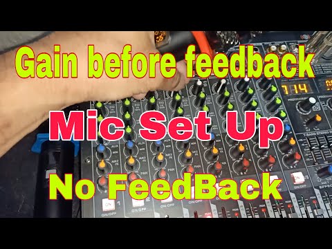 Gain before feedback microphone set up  \  How to eliminate feedback on microphone set up pinoy vlog