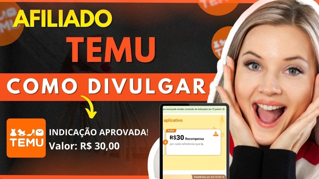 TEMU PROGRAMA DE AFILIADOS | Aprenda Como Divulgar Seu link de Afiliado!