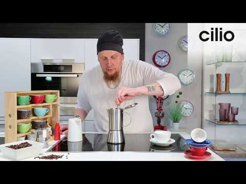 CILIO Espressokocher AIDA aus Edelstahl