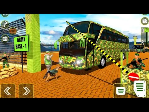 US Army Bus Driving Simulator 2022 - Soldier Military Coach Transporter Duty - Android Gameplay