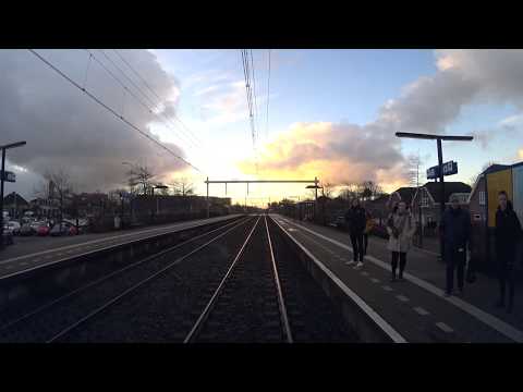 A train driver's view: Haarlem - Leiden CS, SNG, 14-Jan-2019.