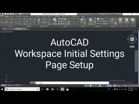 AutoCAD Workspace Initial Settings | Page Setup