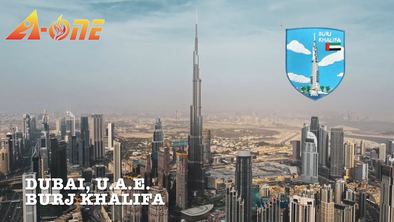 Traveling to Burj Khalifa, Dubai, UAE. A-ONE Embroidery Patch #Music #deViaje #旅遊 #海外旅行 #刺繡布パッチ