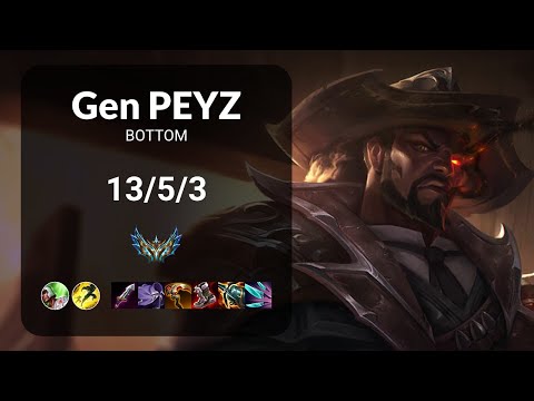 Gen Peyz Lucian vs Xayah BOTTOM - KR  Patch 13.24