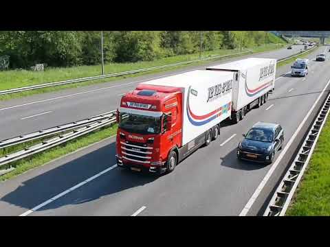 J.P. Vis & Mera Trans convoy A28 bij Hattem op 13-05-2023