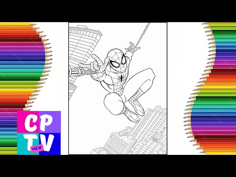 Spiderman at Night Coloring Pages/How to Color Spiderman Coloring/Cartoon-On&On @coloringpagestvnew