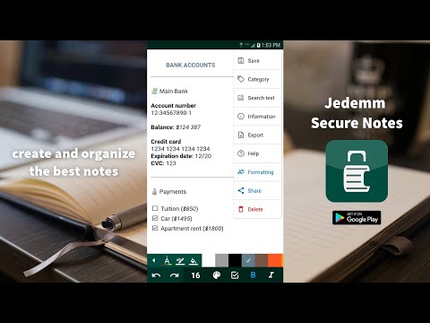 Secure Notes - Notepad Video