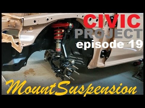 EF Civic project ep.19 (Mounting up the front suspension!) looks fresh asf!