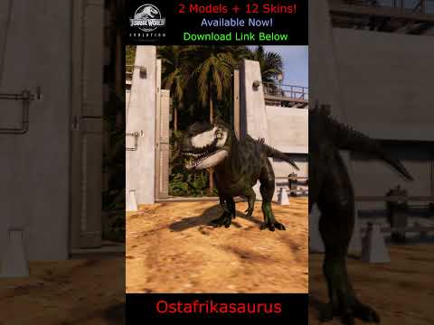 IMPROVED - 2 Models + 12 Skins - Ostafrikasaurus - Download Link Included - JWE Mods - #shorts