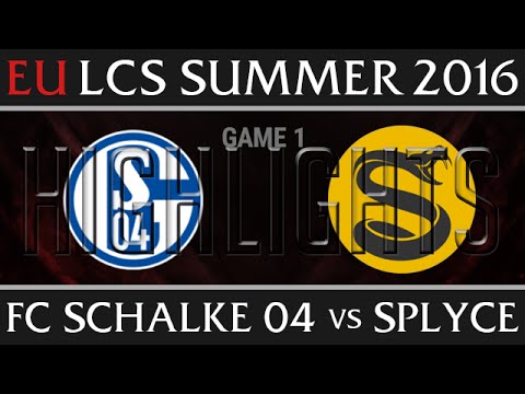 FC Schalke 04 vs Splyce Highlights, Game 1 EU LCS Week 6 Day 2 Summer 2016   S04 vs SPY G1