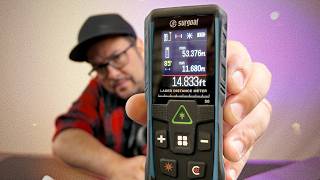 Green Laser Distance Meter – Digital Laser Measure with Angle Sensor, 4-Way Rotating Backlit LCD