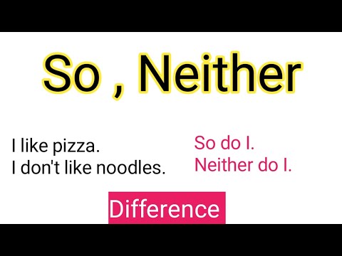 Neither vs So English grammar | So do I , Neither do I. | Likes & dislikes | Sunshine English