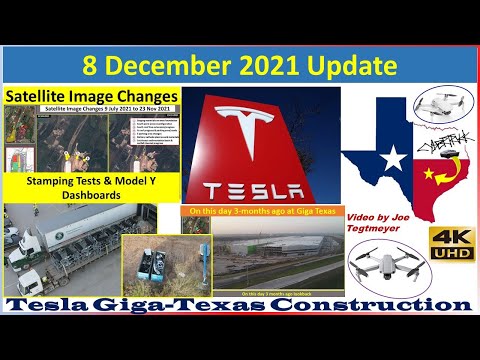 Tesla Gigafactory Texas 8 December 2021 Cyber Truck & Model Y Factory Construction Update (08:00AM)
