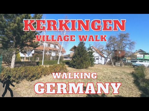 [4K] Germany Walking Tour |Kerkingen, Walk in the village
