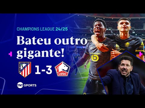 Gols e lances de Atlético de Madri x Lille
