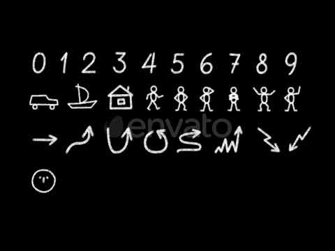 Chalk Writing Kit - English and Russian - Pack of 165 Motion Graphics