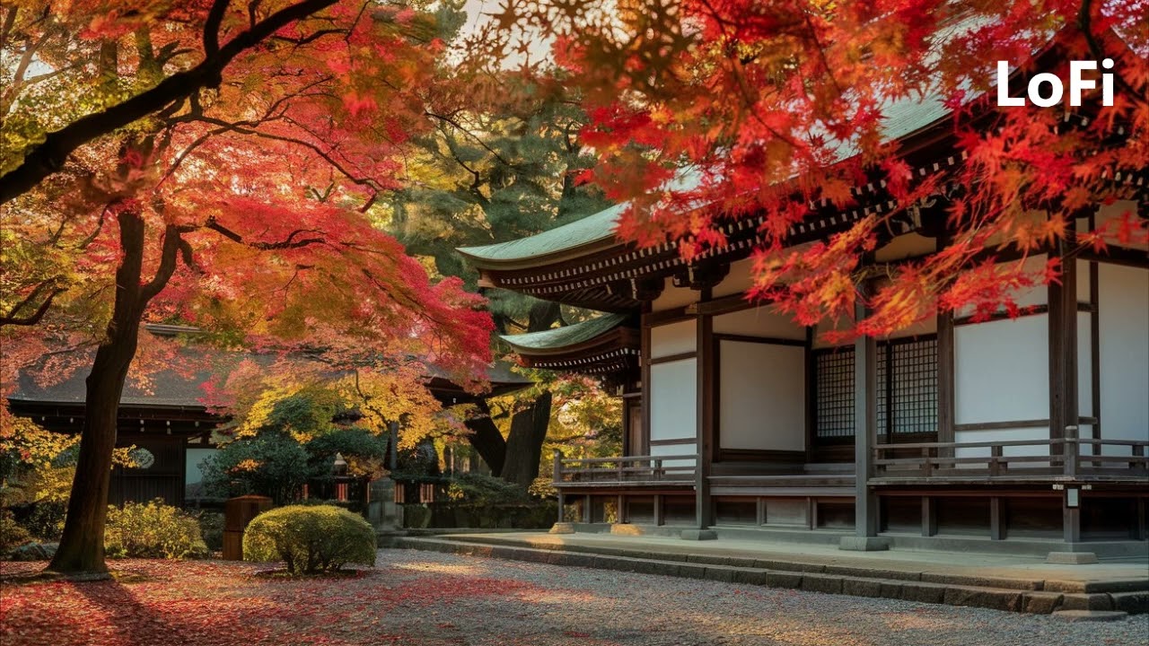 Kyoto Autumn Vibes  Japanese Lo-Fi Beats for Relaxation, Study, and Meditation  Fall Leaves Ambiance