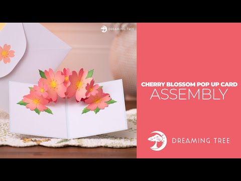 Archivo SVG - Tarjeta desplegable de flor de cerezo - Tutorial de montaje