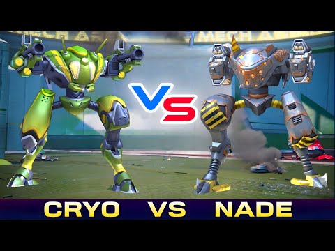 Cryo Launcher Vs Nade Launcher - Tengu - New Weapon - Mech Arena