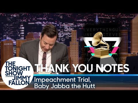 Thank You Notes: Impeachment Trial, Baby Jabba the Hutt