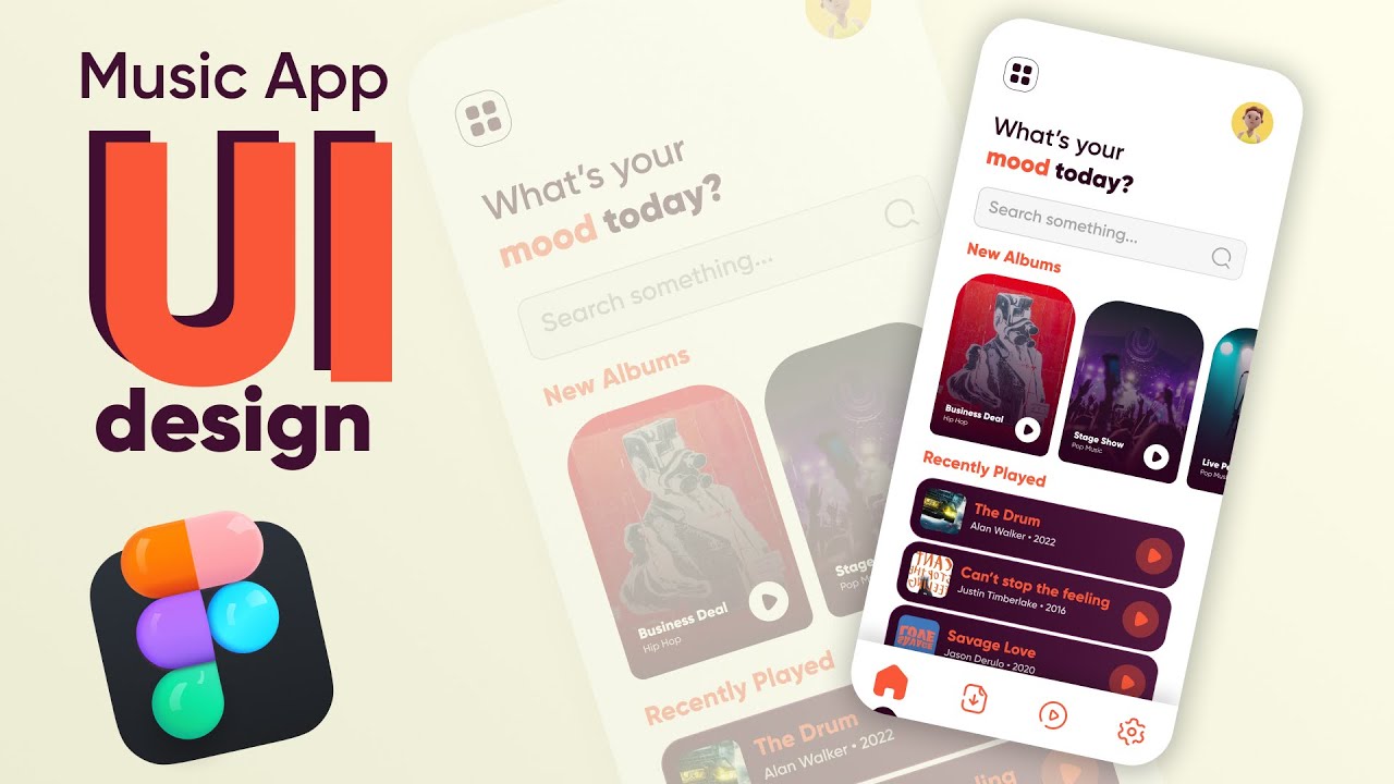 Music App UI Design in Figma - UI Design Speed