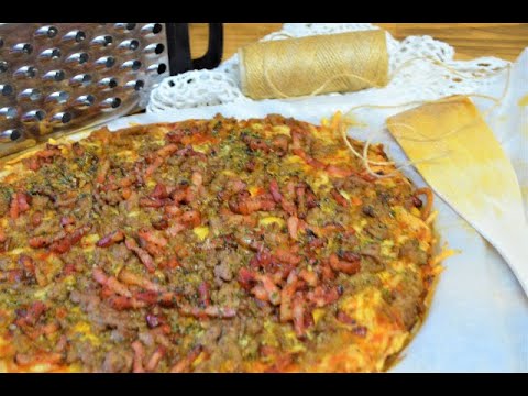 PIZZA DE CARNE (RECETA FACIL Y RAPIDA)