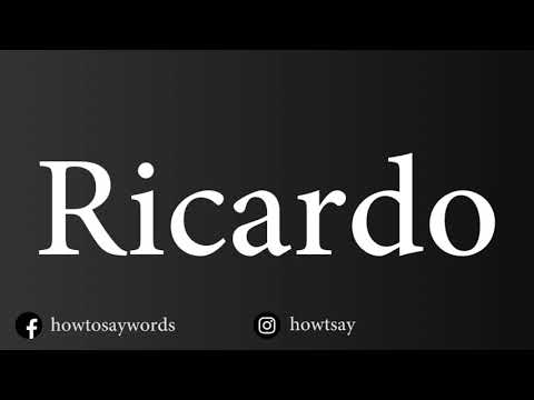 How To Pronounce Ricardo
