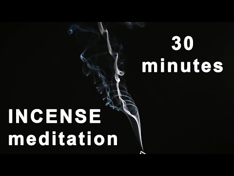 Incense stick burning half an hour in 4K with relaxing music for meditation.