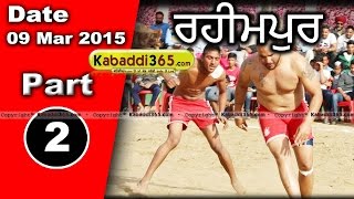 Rahimpur (Nakodar) Kabaddi Tournament 9 Mar 2015 Part 1 by Kabaddi365.com