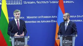 Statement by Foreign Minister of Armenia and Answer to Journalist&rsquo;s Question at the Joint Press Conference with the Foreign Minister of Lithuania 19/05/26