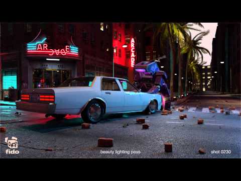 Kung Fury VFX breakdown "Arcade Street"