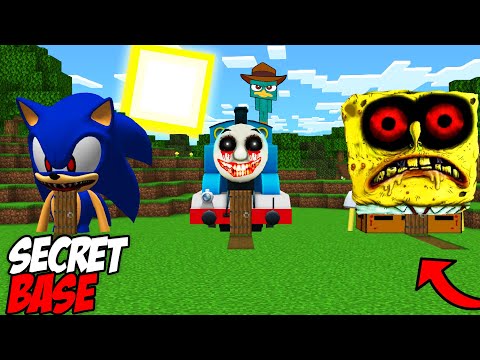 What is inside SONIC.EXE & Thomas The Train.EXE & Spongebob.EXE House? | Minecraft Animation