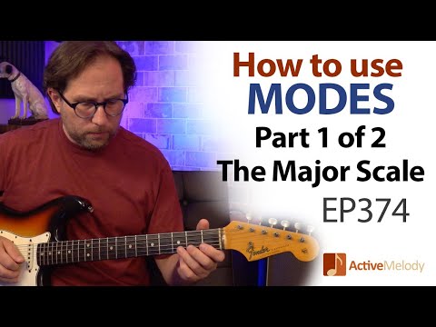 How to actually use Modes on guitar -  Part 1 (of 2) - The Major Scale in 5 CAGED Positions - EP374