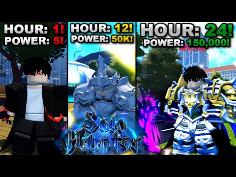 Grinding For 24 Hours To Become The Strongest Hunter In Roblox Solo Hunters... Heres What Happened!