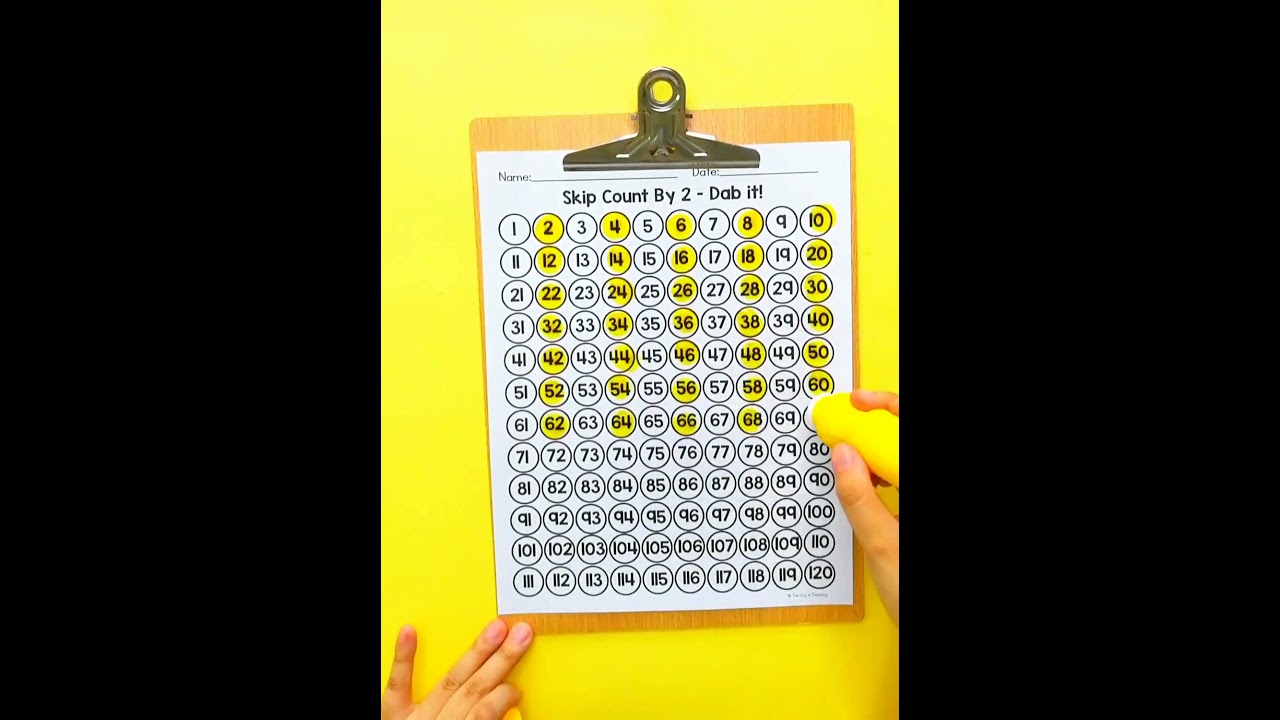 Skip Counting “Dab It” Worksheets Fun Math Centers for Kindergarten, 1st Grade, and 2nd Grade