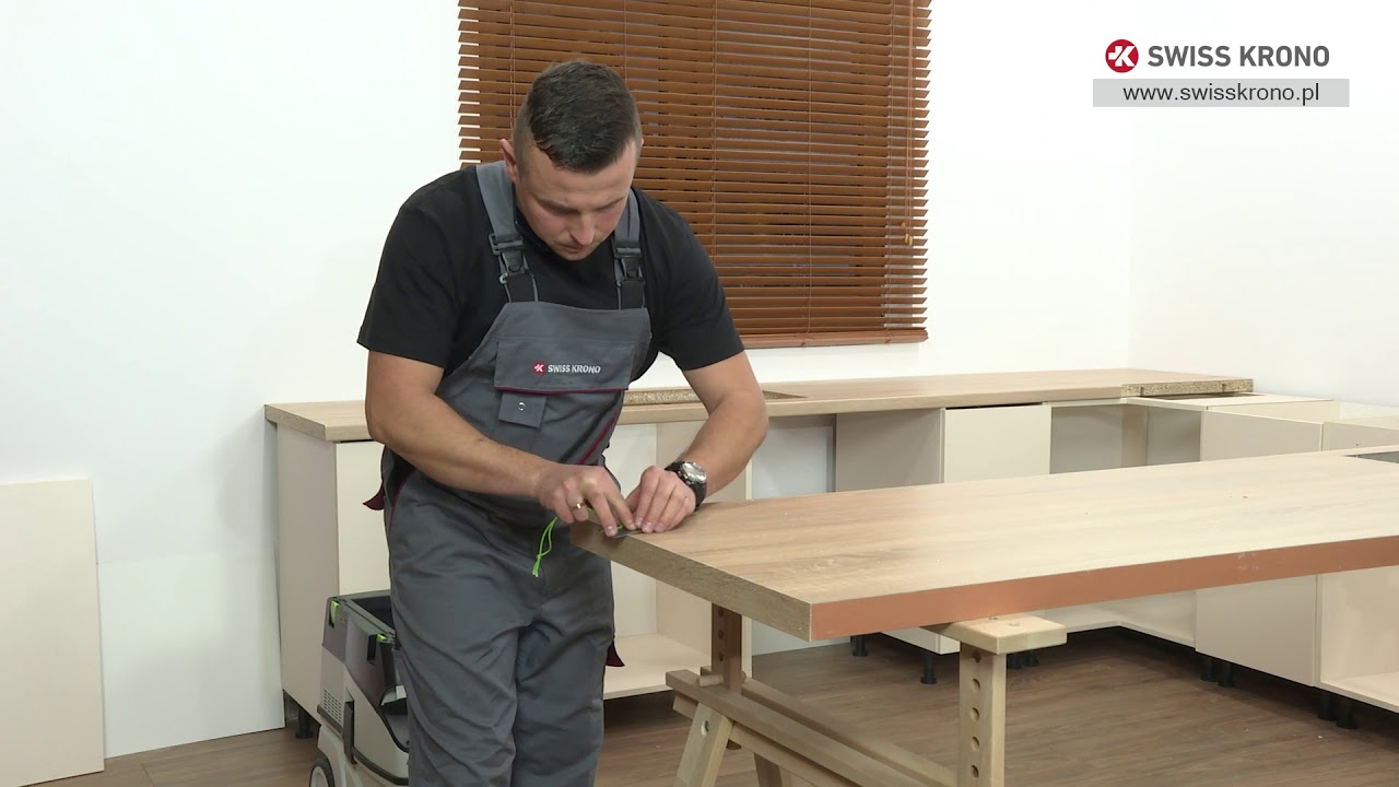 Blaty kuchenne SWISS KRONO - naklejanie obrzeży