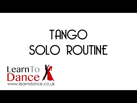 Ballroom Tango Solo Dance Routine Full Lesson - Walks, Progressive Side Step, Contra Checks and more