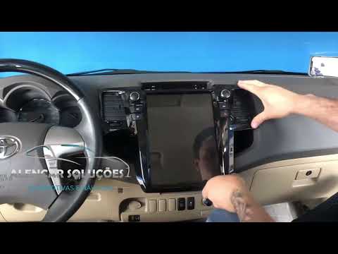 Central multimídia tesla Hilux sw4 instalação