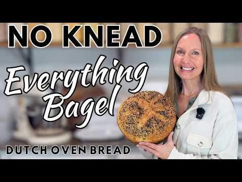 STOP Buying Bread—Make This EVERYTHING BAGEL Loaf. No Knead, no mixer!