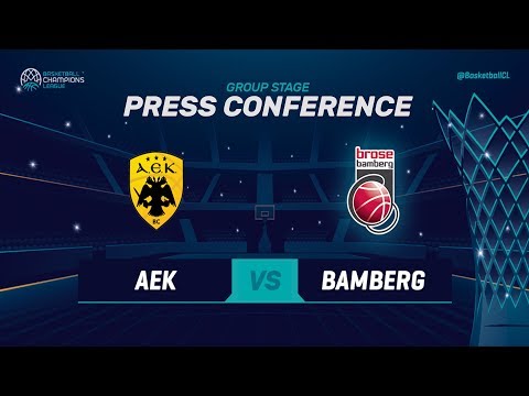 AEK v Brose Bamberg - Press Conference - Basketball Champions League 2018-19