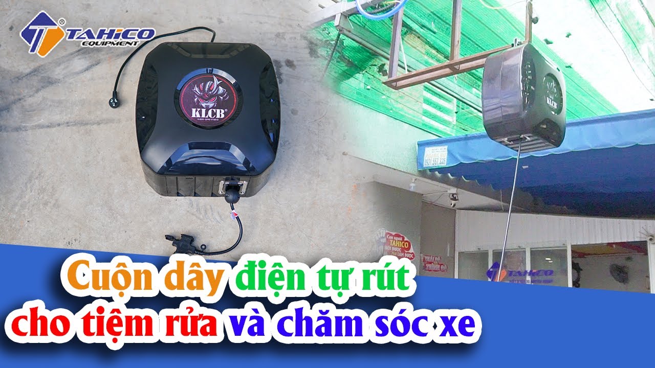 Cuộn dây điện tự rút cho tiệm rửa và chăm sóc xe ô tô 23