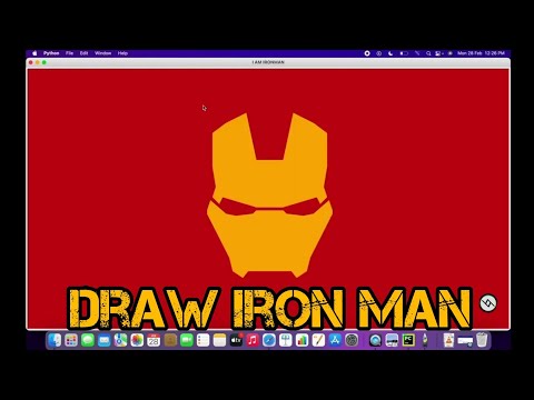Draw Iron Man Using 3 Line Of Python Code Python Turtle Programming Coding Ironman Turtle