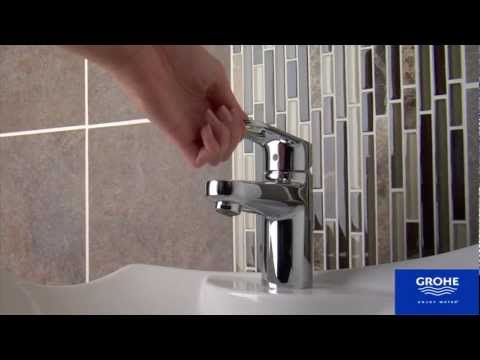 S-Size Single-Handle Single-Hole Bathroom Faucet - 1.5 GPM // GROHE STARLIGHT CHROME // YouTube Video