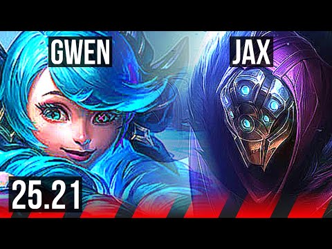 GWEN vs JAX (TOP) | 8/0/10, Legendary | KR Challenger | 25.21