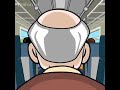 An Old Man And A Disabled Girl Travel By Train