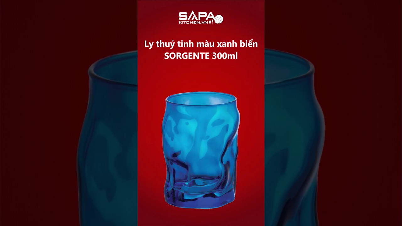 Ly thủy tinh Sorgente 30cl màu xanh biển