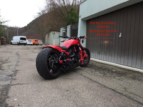 Harley Davidson VRSCDX V-Rod Night Rod Custom AirRide 260er Reifen Porsche Rot